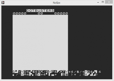 Game1 running on NO$ZX emulator