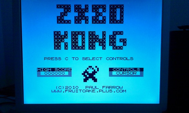 ZX80 Kong running