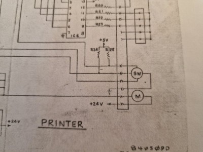 Pic of part of schematic showing the part marked SW next to the motor