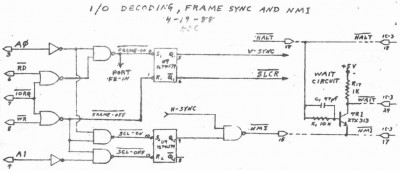 I/O DECODING , FRAME SYNC AND NMI