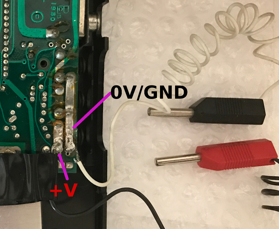 ZX81 Issue 1 DC supply polarity - PCB track side