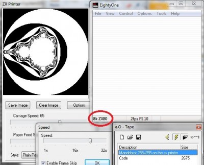 Driving single pixel rows on the ZX Printer (program fits in 4K, ANY Sinclair computer, Timex, ACE etc..)