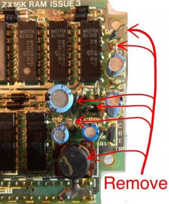Sinclair 16K Issue 3 RAM pack modifications