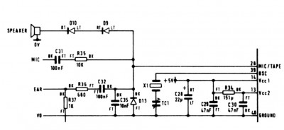 Issue two ear/mic/speaker circuitry