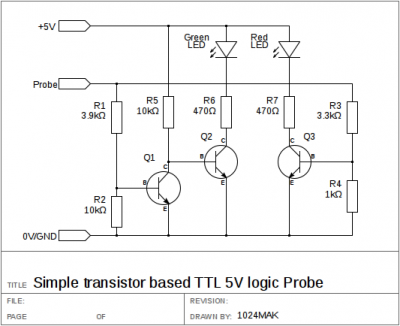 Build Your Own Simple Transistor Based TTL 5V Logic Probe